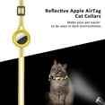 thumbnail image 4 of CBFFDC Cat Collar Pet Collar Reflective Adjustable Strap Little Bell Pattern Button Nylon Collar for Airtag, 4 of 7
