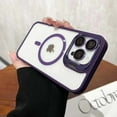 thumbnail image 4 of Magnetic Phone Case Clear Compatible with iPhone 11 , [With Invisible Ring Camera Kickstand] [With Lens Flim]Anti-fall Shockproof Protective Bumper Ultra Slim Phone Case Cover,Darkpurple, 4 of 10