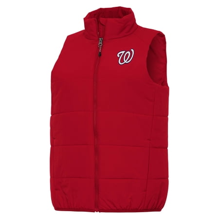 Women s Antigua Red Washington Nationals Experience Full-Zip Vest