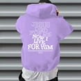 thumbnail image 5 of khonts Men's Plus Size Letter Printed Hoodies Loose Fit Casual Hooded Sweatshirts Long Sleeve Trendy Tops Purple XXL, 5 of 8