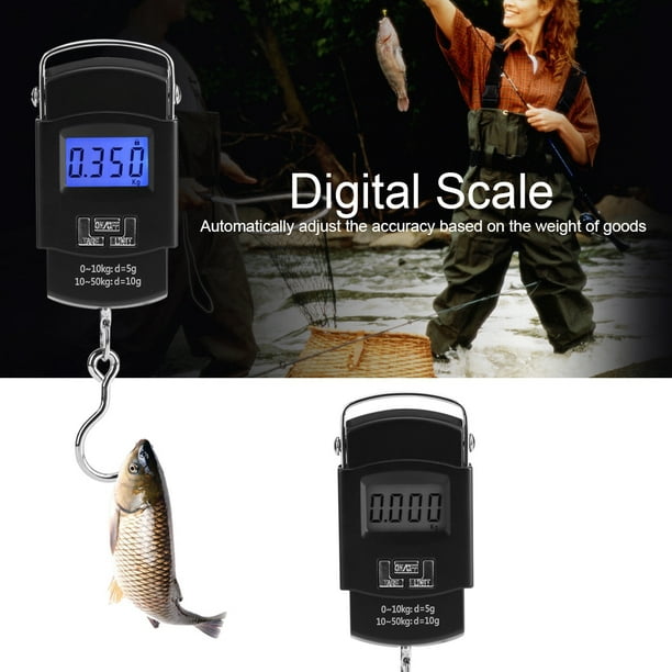 50kg LCD Digital Fishing Scale Digital Scale, Auto Power-off For Family  Shopping Kitchen Accessory