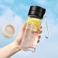 thumbnail image 4 of Portable Sports Water Bottle with Fruit & Ice Filter | Leak-Proof, Clear Plastic | 16oz Large Capacity for Outdoor, Home, Gym & School | 1 Count, 4 of 7
