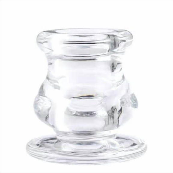 12 Pack: 2.25" Chunky Glass Taper Candle Holder by Ashland