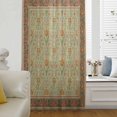 thumbnail image 5 of Boho Geometric Abstract Floral Sheer Curtains 63 Inches Long, Vintage Ethnic Flower Textured Light Filering Curtains, Breathable Simi Curtain Privacy Drapes for Living Room Bedroom Window Treatment, 5 of 9