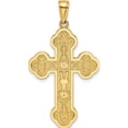 thumbnail image 1 of 14K Yellow Gold Scroll Cross With Sunburst Center Charm (30.3 X 24) Made In United States k8393, 1 of 5