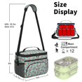 thumbnail image 6 of Pioneer Flower Floral Print Pattern Insulated Lunch Box for Women Men, Medium Leakproof Cooler Bag with Adjustable Strap, 10"x6.7"x8", 6 of 6