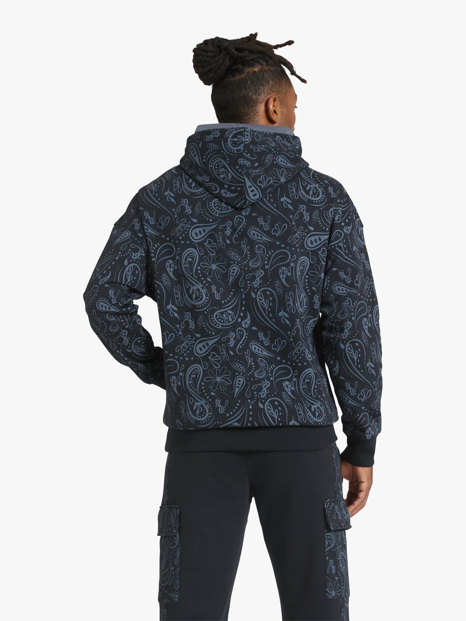 Dogg Supply by Snoop Dogg All-Gender Men's and Women's Paisley Print Fleece Hoodie, Sizes XS - 3XL