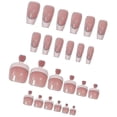 thumbnail image 3 of Juego de 48 uñas postizas para pies y manos, color rosa y blanco, para mujeres y niñas, 3 of 4