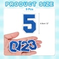 thumbnail image 2 of Parche bordado de número Uxcell de 2" número 5 (azul, paquete de 9), 2 of 6