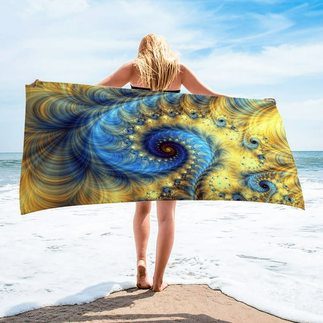 Last Chance Qaailabf Microfiber Beach Towel Super Lightweight Colorful Bath Towel Sandproof Beach Blanket Multi-Purpose Towel For Travel Swimming Pool 30x60 Inch