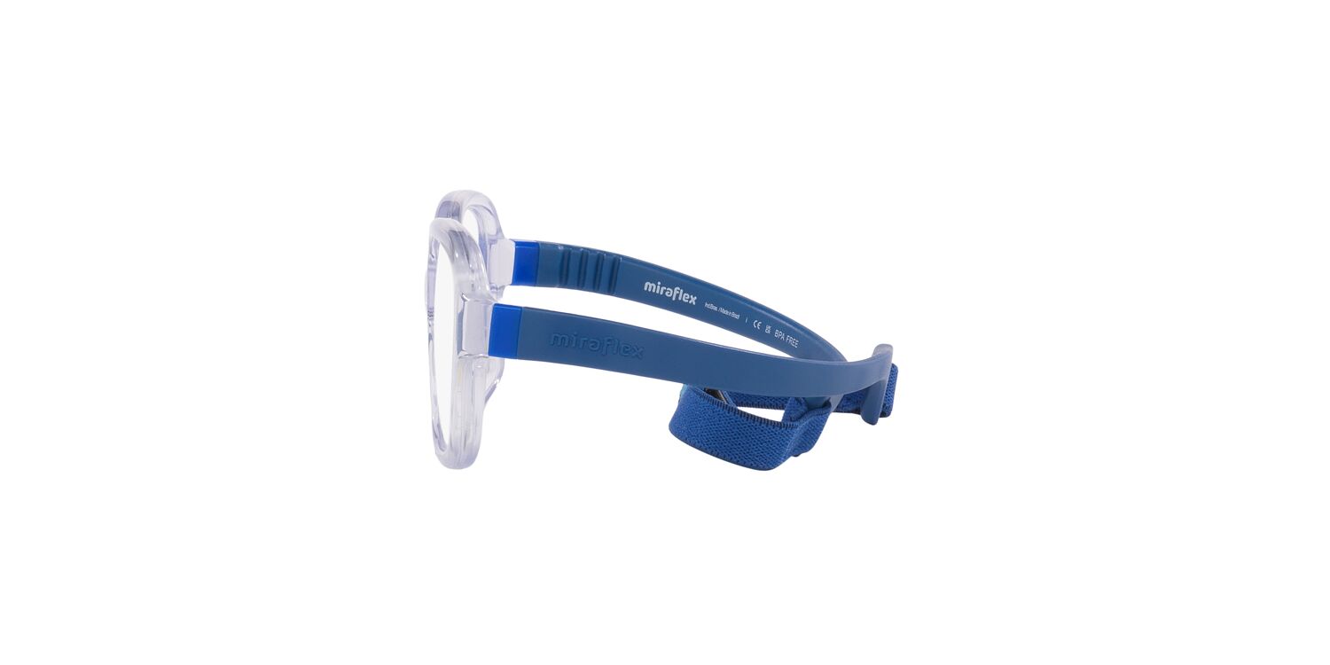 Miraflex Youth Fort-x Flexible Crystal Eyeglasses with Headband and Case, 44mm