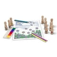 thumbnail image 4 of Melissa & Doug Deluxe Happy Handle Stamp Set With 10 Stamps, 5 Colored Pencils, and 6-Color Washable Ink Pad, 4 of 9