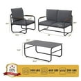 thumbnail image 5 of Moootto 4-Piece Modern Fabric Outdoor Sofa Patio Set in Dark Gray, 5 of 5