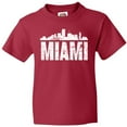 thumbnail image 3 of Inktastic Miami Skyline Grunge Youth T-Shirt, 3 of 5