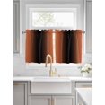 thumbnail image 2 of Half Window Curtain 36 Inches Long, Orange Black Ombre Window Treatment Curtain Drapes, Modern Gradient Abstract Art Small Tier Curtains for Bathroom Over Sink, 27.5"x36", 2 Panels, 2 of 7