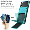 thumbnail image 2 of for iPhone X Case iPhone Xs Case Wallet Credit Card Holder Slot Scratch Resistant Dual Layer Protective Bumper Rugged TPU Rubber Armor Hard Shell Cover for iPhone X XS 10 10S Sky Blue, 2 of 11