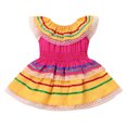 thumbnail image 2 of IBTOM CASTLE Baby Girls Mexican Fiesta 1st Birthday Outfit Romper Dress with Flower Headband Summer Cake Smash Photo Shoot 12-18 Months Yellow, 2 of 8