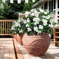 thumbnail image 4 of 8 Bundles Artificial Impatiens Flowers for Outdoors UV Resistant Faux Impatiens Bushes Fake Silk Shrubs with Stake for Outside Front Porch Garden Window Box Planter Decor, 4 of 8