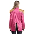 thumbnail image 4 of Ropa de abrigo larga Medieval Hippy para mujer, disfraces de Halloween, tablas de hombro con borlas, adornos dorados, chaquetas de satén con cremallera frontal, 4 of 5