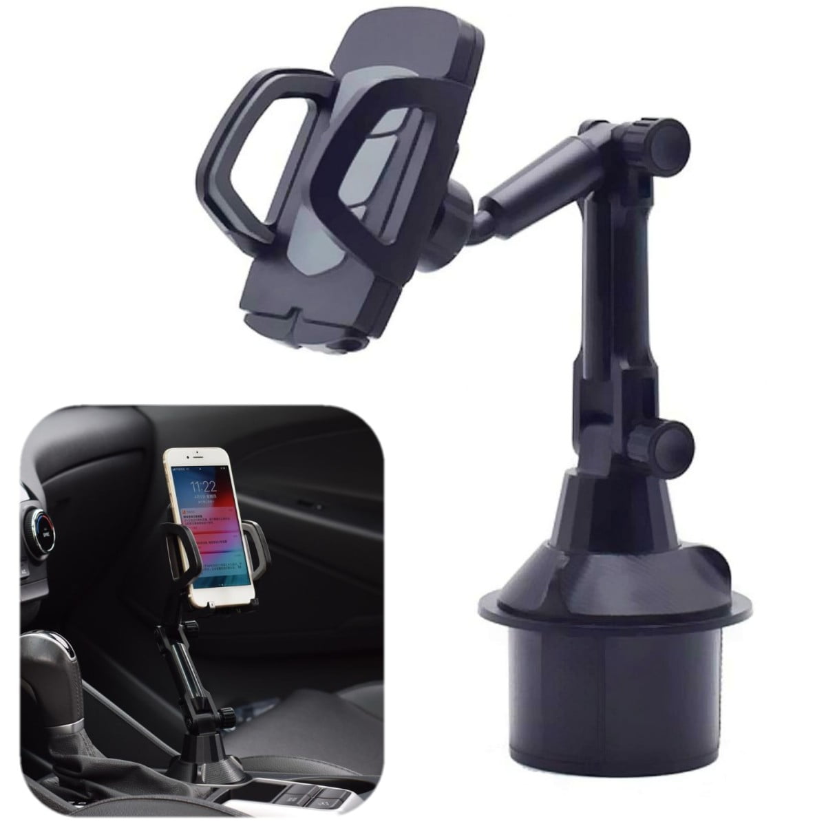 Universal Car Cup Holder Phone Mount Cell Phone Holder Adjustable Cup Holder Cradle Car Mount with Flexible Long Neck for Cellphone