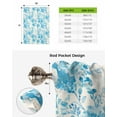 thumbnail image 6 of Aqua Flowers Tie Up Curtains for Kitchen Bathroom Bedroom Windows 45 Inch Length, Watercolor Summer Botanical Floral Balloon Drape Curtains Shade Rod Pocket Drapery Curtain Panel, 42"x54", 6 of 7