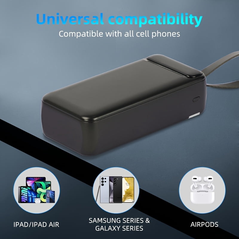 50000mAh External Battery Portable Charger, USB Power Bank 22.5W, PD3.0 Quick Charge Function, 3 Inputs And 3 Outputs, Outdoor Emergency Backup Battery Pack