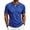 Blue, variant on Men's Short Sleeve T-ShirtWaffle Henley , Contrast Stitching Raglan Sleeve Breathable Summer Casual Top,Blue,M