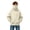 Beige, variant on Kids Integrated Face Cover Hoodie Built-in Mask Pullover Fleece Lined Warm Top with Pockets