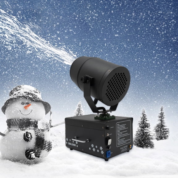 YIYIBYUS Christmas Snow Machine 2000W Indoor Outdoor Snow Making Machine 90° Rotate Stage Snowflake Machine Free Standing Fake Snow Machine with Remote Control
