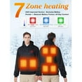 thumbnail image 3 of qucoqpe Mens Heated Hoodie 7 Heating Zones Winter Loose Warm Long Sleeve Hooded Sweatshirt Casual Tops, 3 of 5
