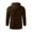 Brown, variant on Mens Fuzzy Pullover Hoodie Sweatshirts Round Neck Oversized Top Long Sleeve Fleece Shirts with Pockets