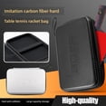 thumbnail image 4 of EVA Table Tennis Racket Case, Large Capacity Waterproof & Wear-Resistant Ping Pong Paddle Bag for Multiple Racquets & Balls, Portable Storage Organizer with Zipper, 11.4x7.5x2-inch, Black, 4 of 8