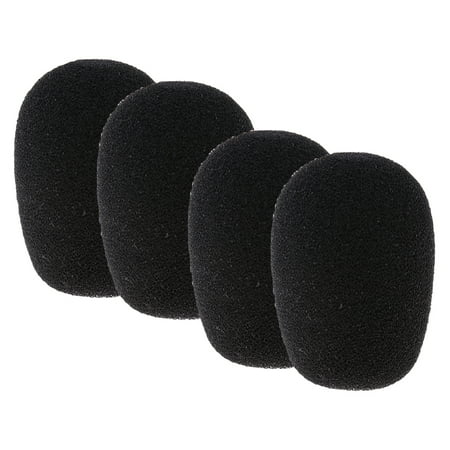 4 Packung Miniature Conference Microphone Sponge Foam Protective Cover Black