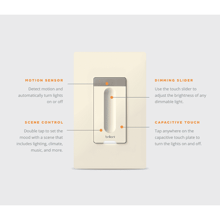 Brilliant - Smart Dimmer Switch - White