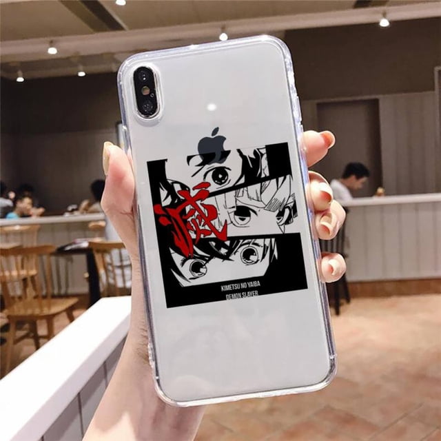 Kamado Nezuko Kimetsu No Yaiba Demon Slayer funda de teléfono transparente para iphone 14 11 12 13 plus mini xs pro max funda de anime Tan Jianjun unisex