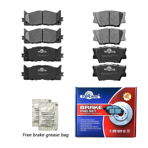 Front Rear Ceramic Brake Pads For 2008-2017 Toyota Camry Avalon ES300h ES350