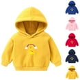 thumbnail image 4 of Odeerbi Toddler Boys Girls Fleece Hoodies Printed Pullover Hooded Sweatshirts Fashion Casual Long Sleeve Printing Hooded Sweatshirt Tops Red, 4 of 4