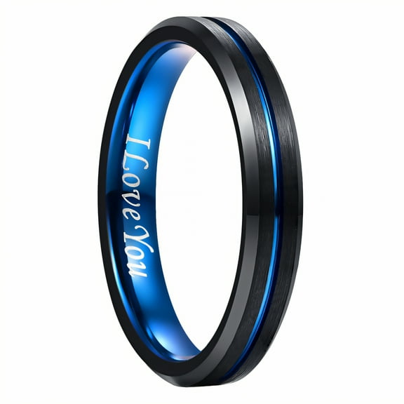 DESIGNICE Tungsten Rings for Men,Vivid Shape Black Ring,Featherlight Feel Mens Tungsten Wedding Bands