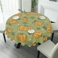 thumbnail image 4 of Kurmntregon Fall Pumpkin Table Cloth Thanksgiving Table Cover 60Inch Round, Farmhouse Decorative Autumn Table Cloth Dining Table Cover, Waterproof Table Cover Dinner Party, 4 of 5