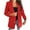 01-Red&blazers for women, variant on QATAINLAV Womens Casual Blazers Open Front Long Sleeve Work Office Jackets Solid Color Lapel Suit Cardigans, Gray, XL