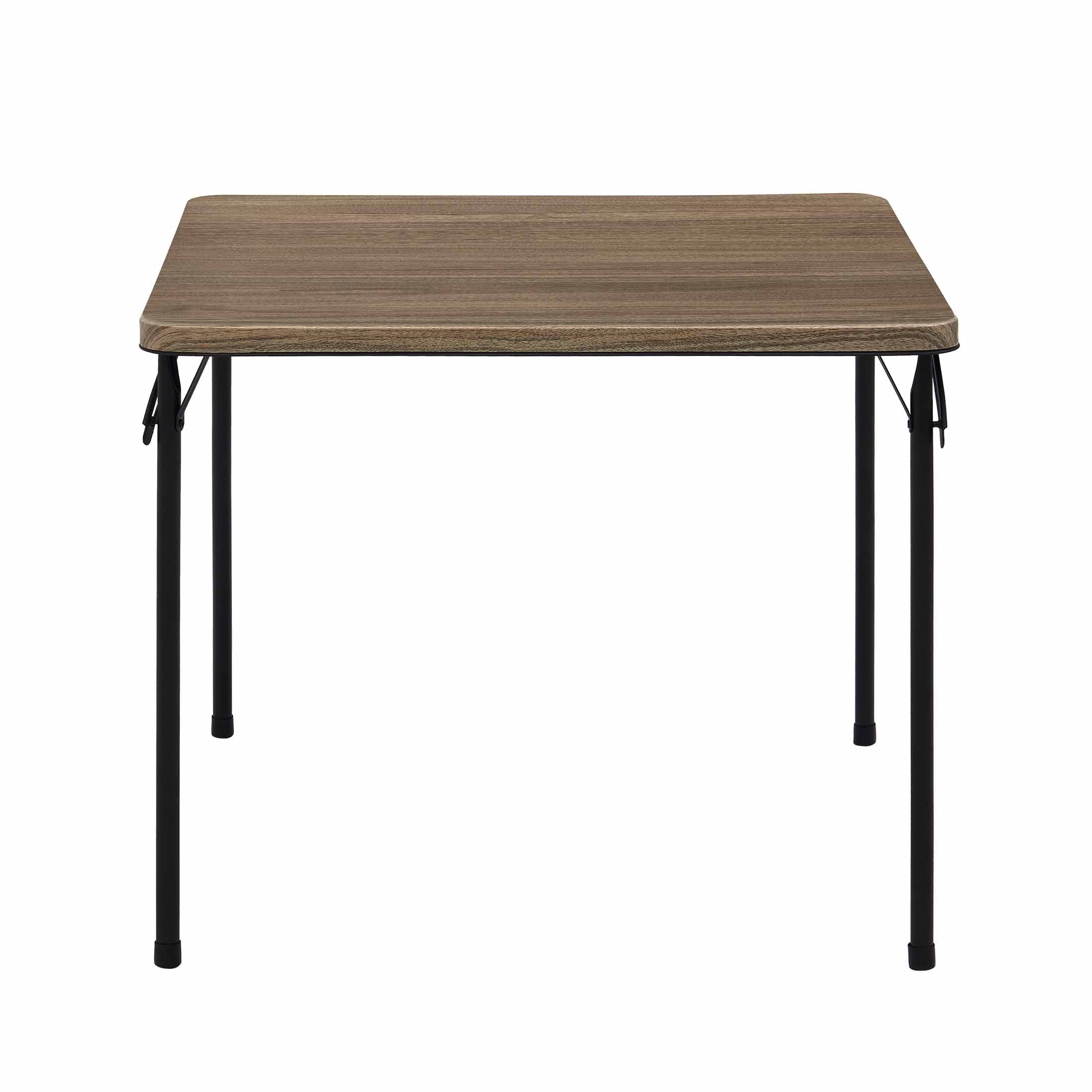 Mainstays 34" Fixed Table Top Folding Legs Card Table, Rustic Oak