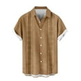thumbnail image 5 of Antinious Mens Short Sleeve Button up Casual Shirt Vintage Bowling Beach Shirts,Brown,XL, 5 of 5