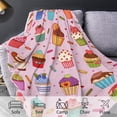 thumbnail image 3 of Yibo for Kids Funny Cartoon YiboFood Flannel Blanket Soft Cozy Bed Blanket for Boys Girls Adults Colorful Lightweight Blanket for Home Decor, Couch, Sofa, Travel, Camping, 3 of 7