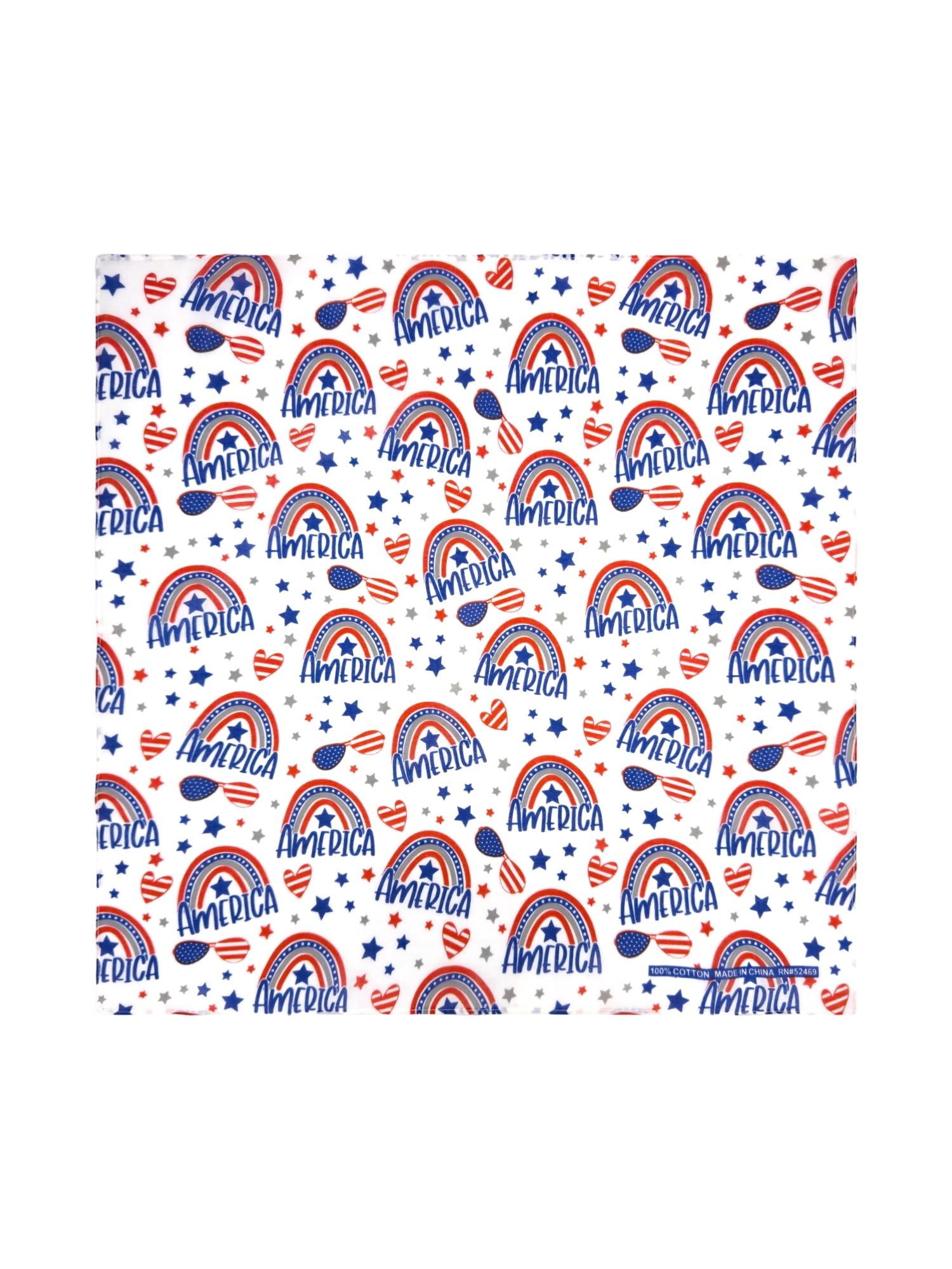 Fourth of July Women’s Americana Bandana from Way to Celebrate, One Size, White/Multi