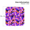 thumbnail image 2 of Lsque Tropics Leaf Pattern 4" Drink Coasters Set of 4, PVC Leather Absorbent Coasters, Table Coaster Set Decorative Coffee Cup Coasters Housewarming Gift -Square, 2 of 6