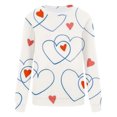 thumbnail image 3 of 2023 Chandail en Molleton de Mode pour Femmes 50 % de Rabais Liquidation Hauts à Manches Longues Col Rond Imprimé Blouse Régulière, 3 of 4