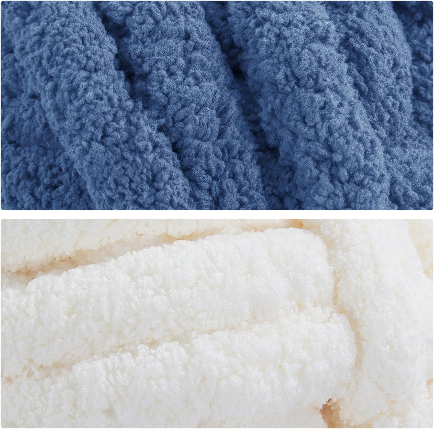 Assorted Chunky Yarn for Crocheting 8 Pack, Fluffy Jumbo Chenille Yarn, Soft Plush Yarn Bulky, Giant Thick Fuzzy Yarn for Hand or Arm Knitting (27 yds,8 oz Each Skein)