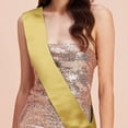 thumbnail image 5 of ruhuadgb 5pcs Golden Party Sash Solid Color Costume Accessory Fabric Bride Shoulder Strap Wedding Award Ceremony Sash Etiquette Ribbon Decoration, 5 of 6