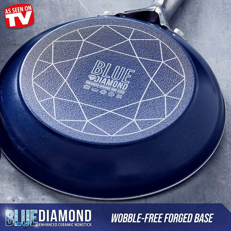 Blue Diamond Cookware Diamond Infused Ceramic Nonstick 5QT Saute Pan Jumbo  Cooker with Helper Handle and Lid, PFAS-Free, Dishwasher Safe, Oven Safe