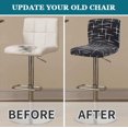 thumbnail image 5 of (Color : Black, Size : 6pcs) Bar Stool Covers With Back6 Pack Low Back Chair Covers Square Stretch Swivel Barstool Cover Counter Stool Pub Chair Slipcover Protector For Dining Room, 5 of 5